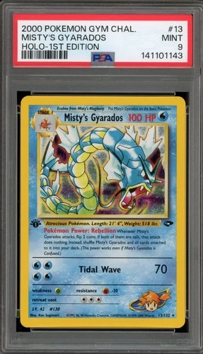 Pokemon Misty's Gyarados Gym Challenge 1st Edition Holo Rare #13 PSA 9 Mint