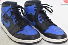 Nike Air Jordan 1 Mid Men Sz 11 554724-077 Royal Black Basketball Shoe (0865K)
