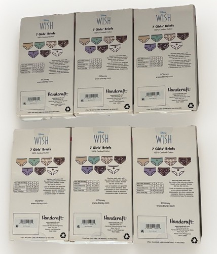 5 boxes of Disney Girls' Wish Size 4 -100% Combed Cotton 7 ct. pack Underwear - Picture 3 of 5