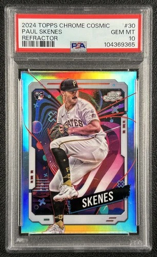 PAUL SKENES PSA 10 2024 TOPPS COSMIC CHROME #30 ROOKIE REFRACTOR RC PIRATES 9365
