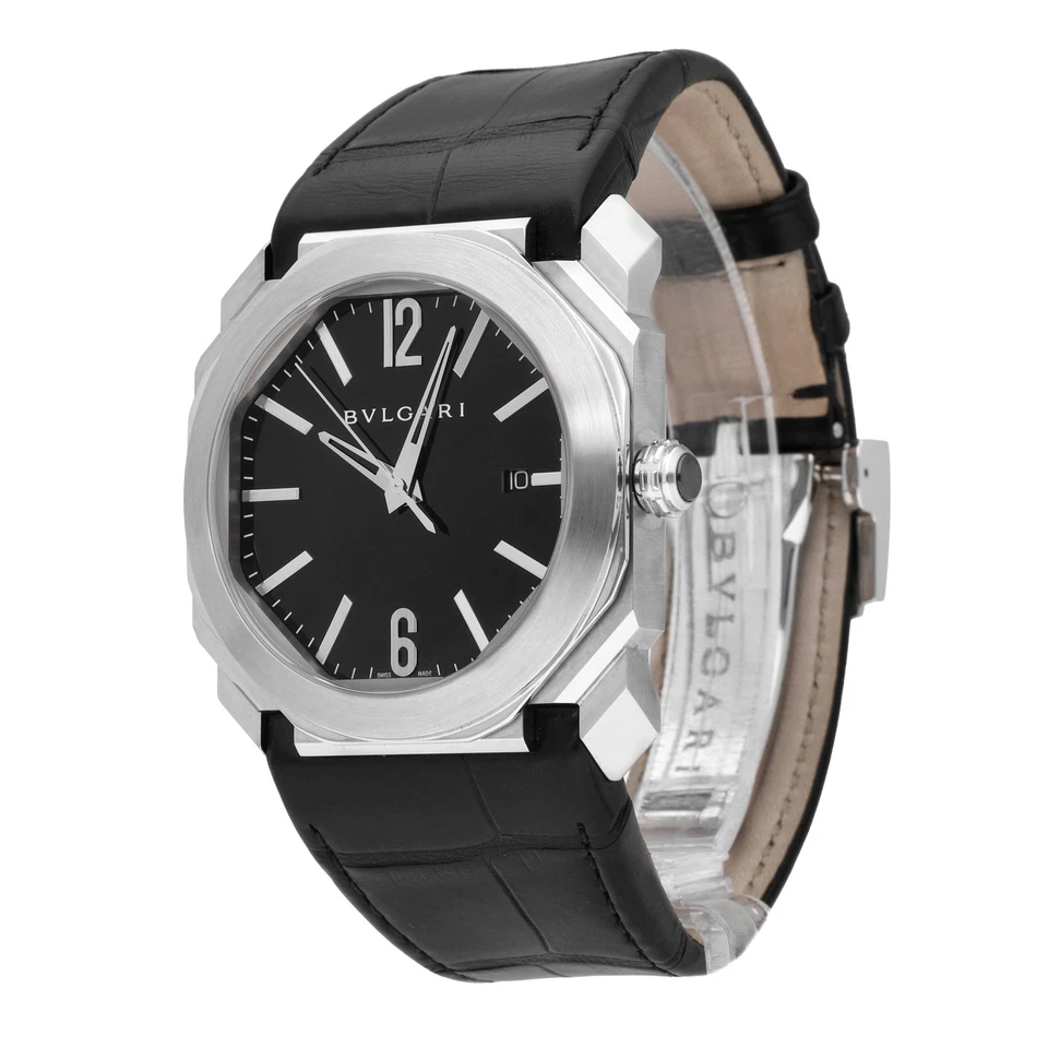 Reloj automático para hombre Bulgari Octo Solotempo esfera negra 41,5 mm 101964 Foto 4 de 4