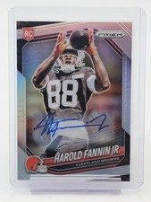 HAROLD FANNIN JR 2025 PANINI PRIZM ROOKIE SILVER AUTO #399 BROWNS Q2091