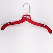 VTG Henry Hanger Co. NY Hanger Notched Burgundy Red Lucite Clothes Jacket Blazer