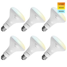 6-Pack BR30 LED Bulb, 65W Equivalent, 3 Colors 2700K | 6 Count (Pack of 1)