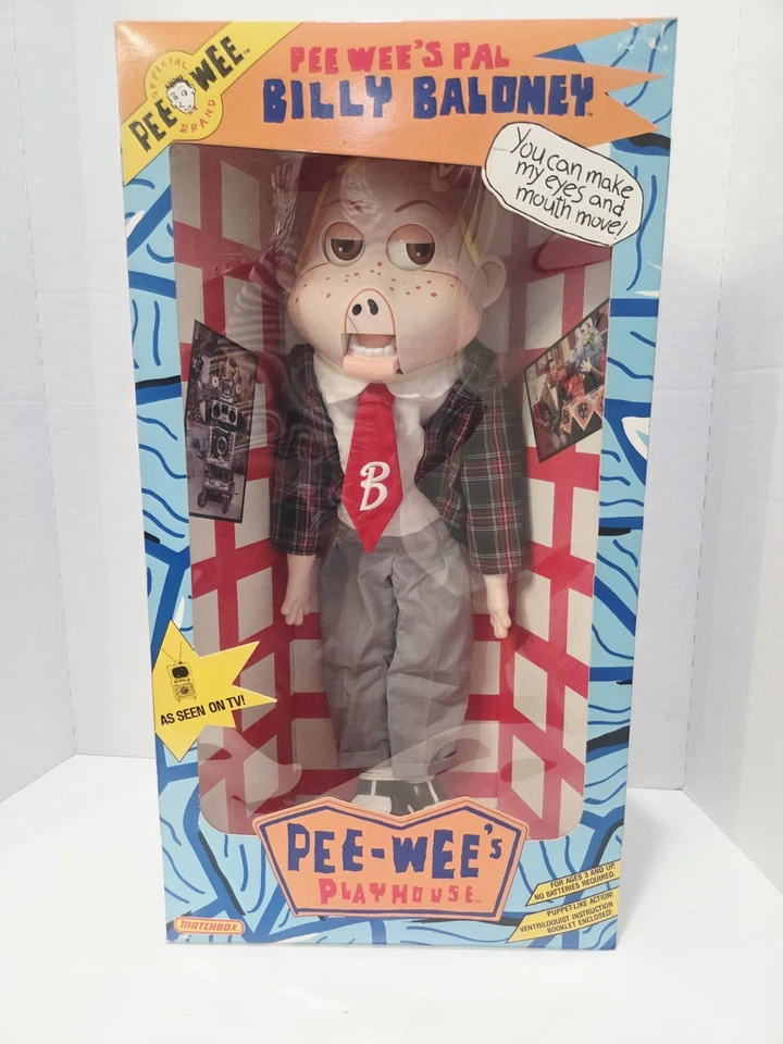 NUEVO 1988 Matchbox Pee Wee Herman Playhouse 18" Billy Baloney Ventrílocuo Muñeca Foto 2 de 4