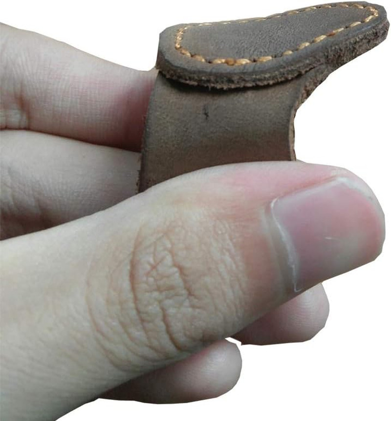 Soft Leather Thumb Ring Archery Finger Protector for Mongolian Reurve