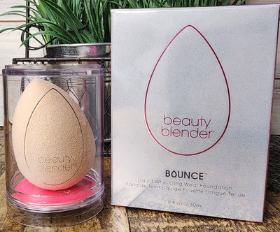 Bounce beauty blender Liquid Whip Long Wear Foundation #3.60W 30ML & Sponge NIB 