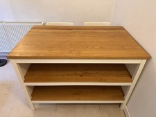 IKEA Tornviken Kitchen Island, Off-White/Oak + Two IKEA White Matching Bar Chair