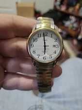 Timex Indiglo Vintage Silver Mens Watch