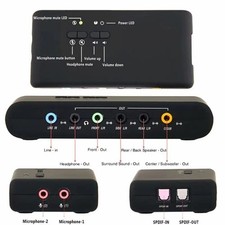 7.1 Sound Card Usb 2.0 Audio Interface Professional Music Device 8 Channel Out