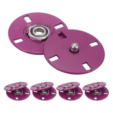 5Pcs Snap Buttons, Metal Invisible Buckle (Rose Red, 25mm)