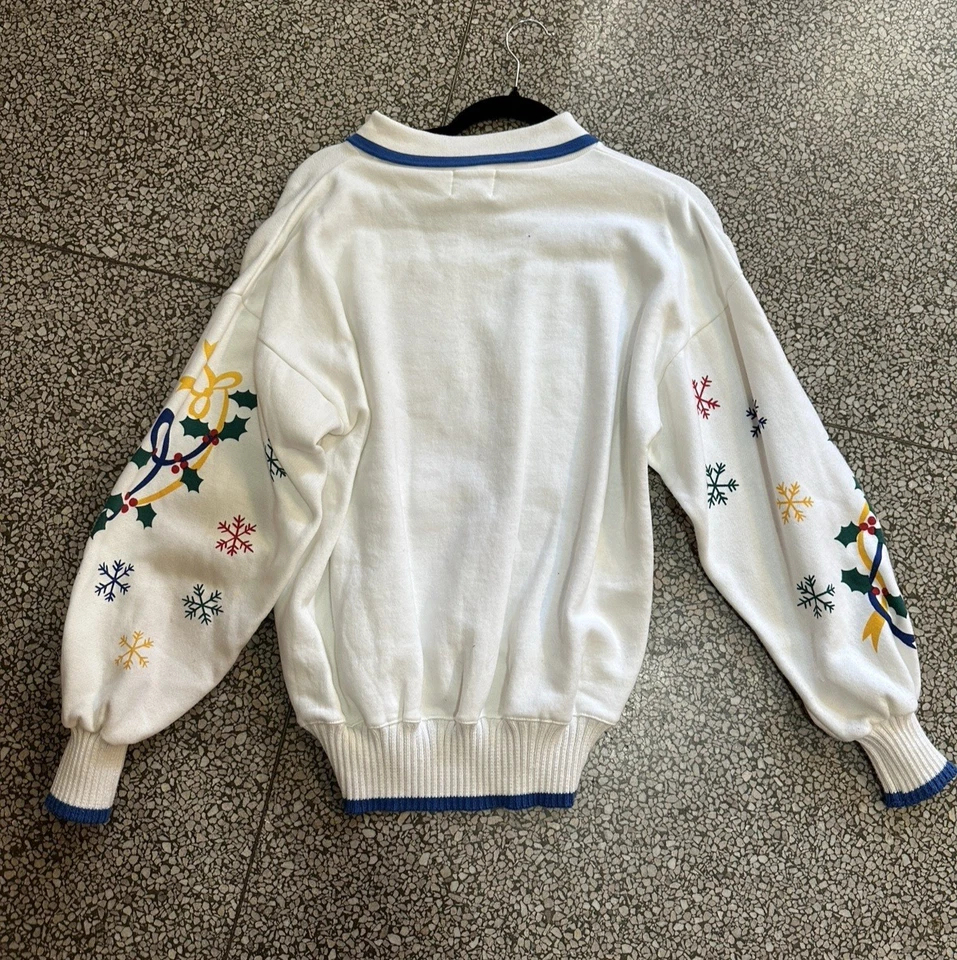 Suéter Sudadera Vintage Feo Navidad Santa Festivo Único Años 80 90 S/M Foto 4 de 4
