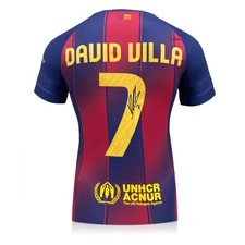 David Villa Signed Barcelona 2025-26 Football Shirt
