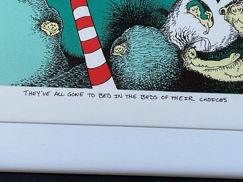 Certificado de autenticidade Dr. Seuss “They’ve All Gone to Bed in the Beds of Their Choices” (628/2500) - Imagem 3 de 4