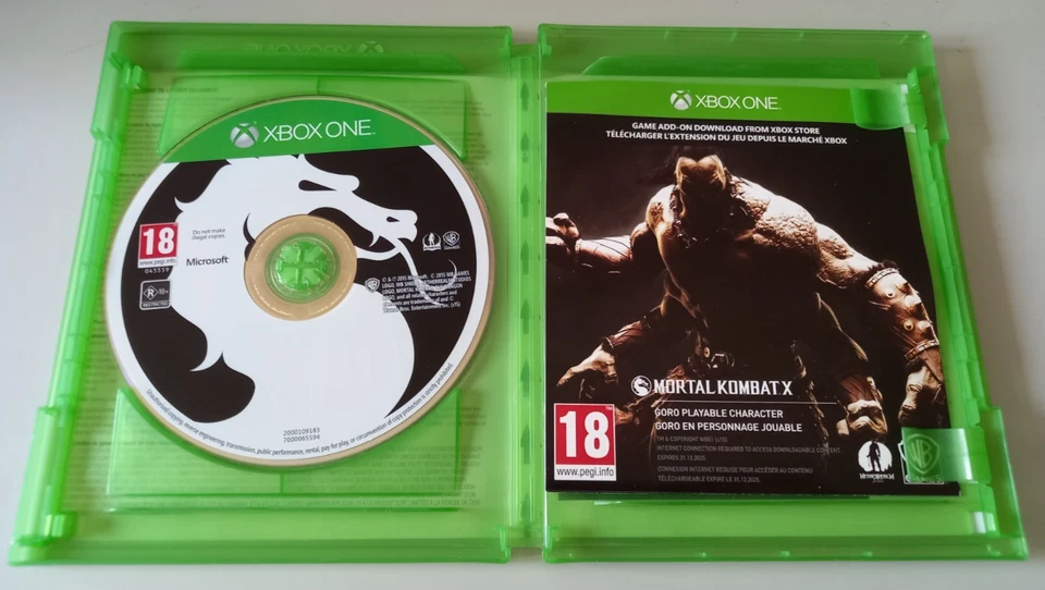 Jeu XBOX ONE "Mortal Kombat X" en boîte sans notice version PAL (n°9021S), photo 4 sur 4