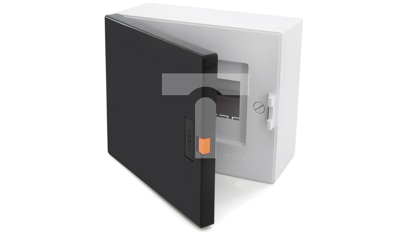 Surface-mounted IP40 6-module switchboard with spirit level, NILSON modul /T2UK