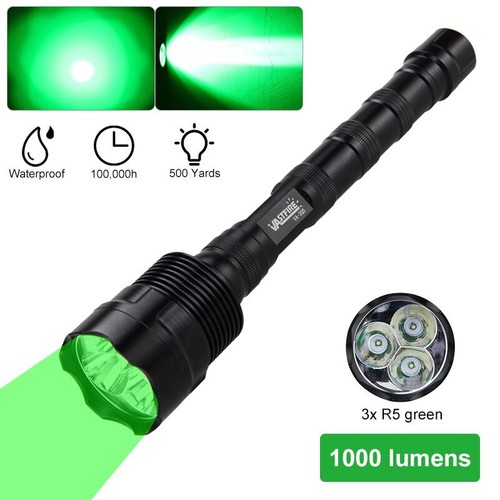 Jagd Rot Weiß Grün LED Taschenlampe Taschenlampe Wasserdichtes Licht Zoom Neu DE - Bild 5 von 20