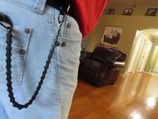 Black Wallet Chain Stainless Steel Biker Chain Heavy Duty Punk Harley 18" Long