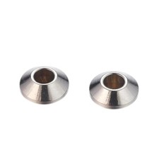 Stainless Steel bicone big hole bead spacer 2.5mm hole 6X3mm 25 or 50 piece lots