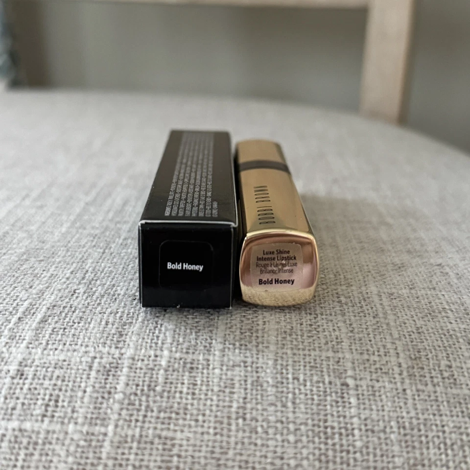 Lápiz labial intenso Bobbi Brown Luxe Shine ~ BOLD HONEY ~ tamaño completo nuevo en caja Foto 3 de 3