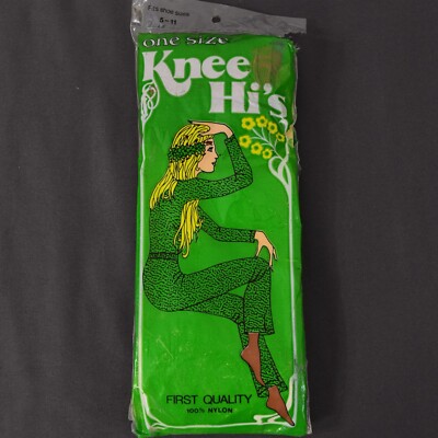 First Quality Knee Highs Nylons Pantyhose Socks One Size 5-11 Shoes Vintage NEW