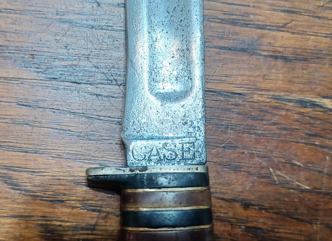 Vintage CASE Hunting Knife With Old Tang Stamp Fixed Blade is Covered