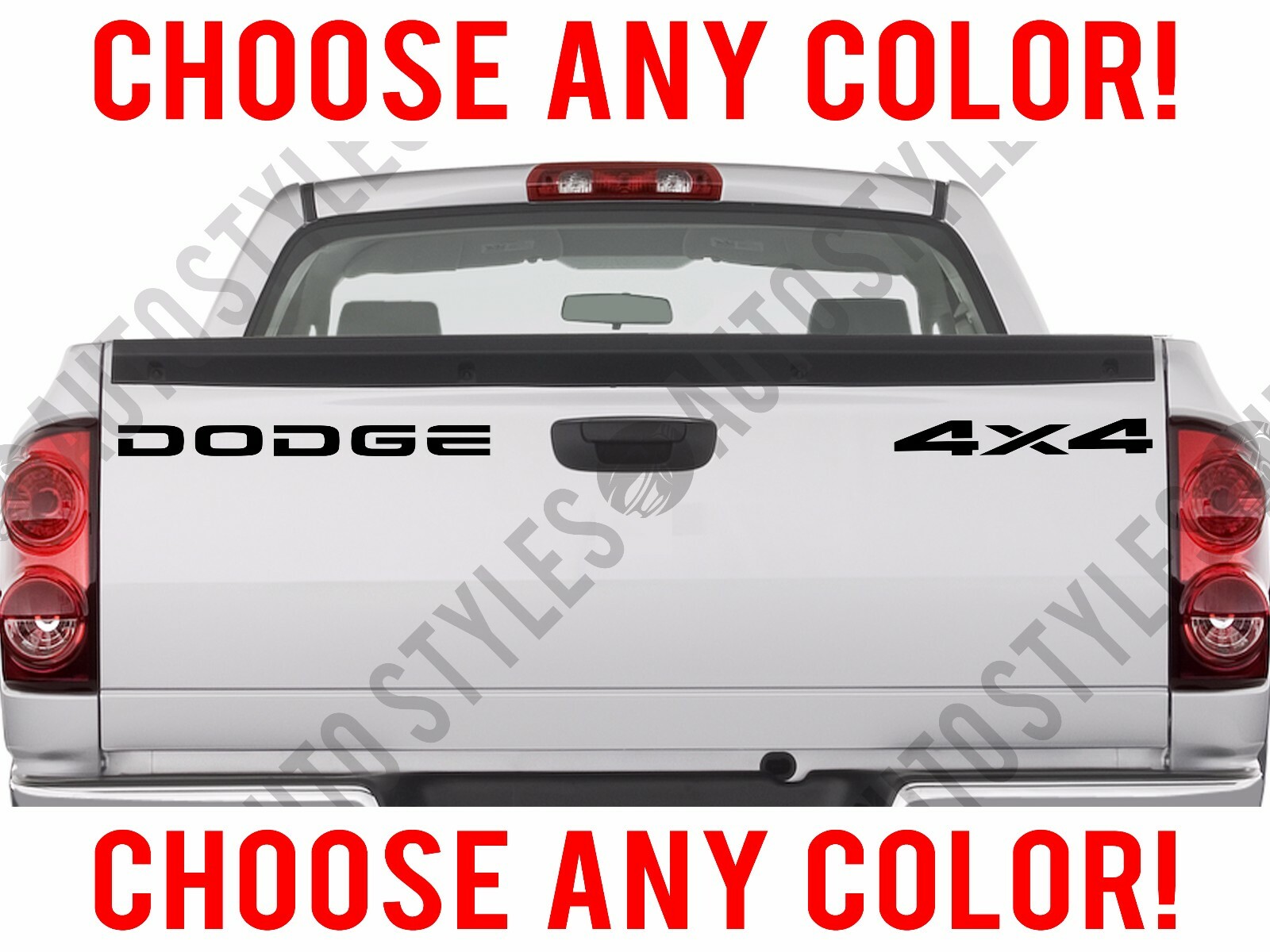 4x4 fits Dodge Truck Tailgate Emblem Set of Vinyl Dakota Decals Ram