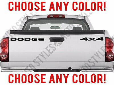 for Dodge Ram or Dakota 4x4 Truck Bed Decals Silver Set