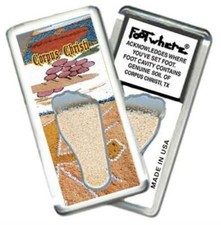 Corpus Christi FootWhere® Souvenir Magnet. Made in USA