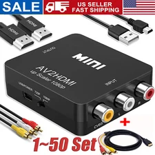 HDMI To RCA AV Adapter Converter Cable CVBS 3RCA 1080P Composite Video Audio Lot