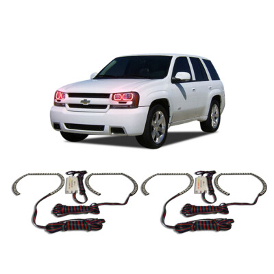 Bright Red Angel Eye Headlight Halo kit for Chevrolet Trailblazer 02-09