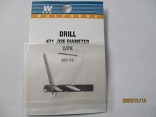 Walthers 947-71 Walthers  71 /.026 Diameter Drill Bit 2 pack