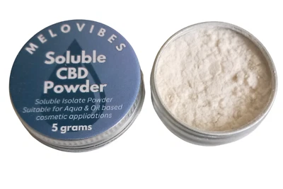 MELOVIBES CBD Relief Isolate Powder - 5000mg - Pure DIY CBD - Add To Your Fav Skin Cream