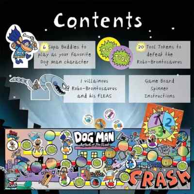 Mejores ofertas e historial de precios de University Games Dog Man Attack of the Fleas Game: Educational Creative Thinking Board, 2-6 Players, Dog Man License en | Honey
