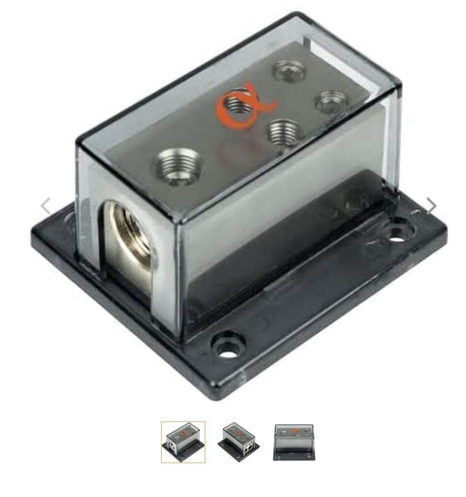 Распределительный блок ALPHASONIK 1 в 4 выхода с никелированным покрытием - ADB10-44