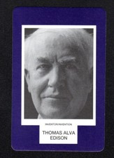 Thomas Alva Edison Inventor 1993 Face To Face Game Card Canadian Issue