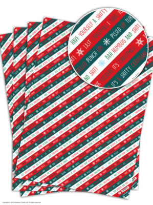 Brainbox Candy Weihnachten Geschenkpapier Geschenkverpackung 4 Blätter