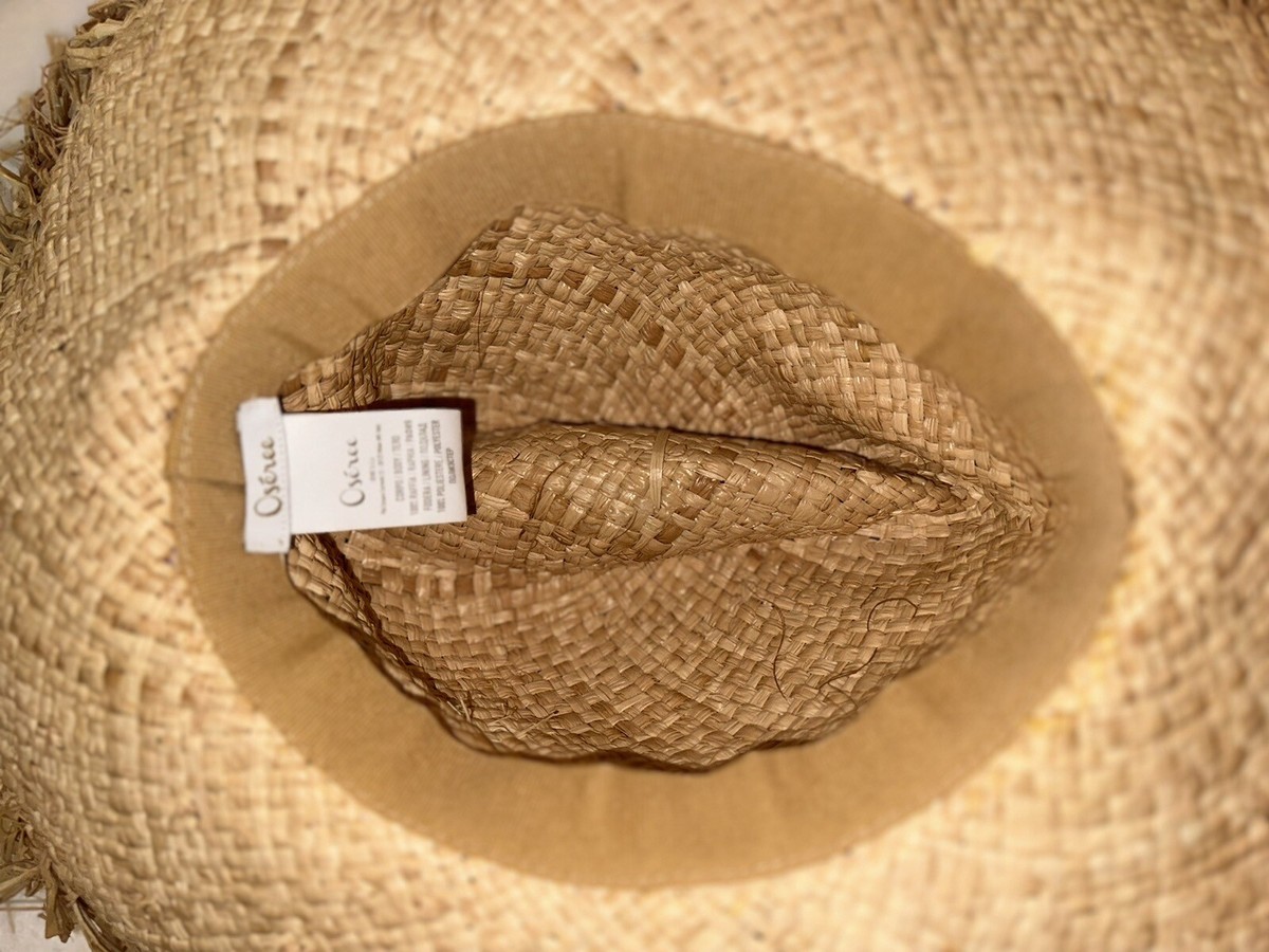 Oseree Lumiere Straw Hat, size 58, New Without Tags Monterrey Straw Rancher Hat | Premium Straw Hat | Hemlock  main image 2