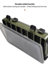 Double Sided Fishing Lure Tackle Box ABS Plastic - 4 colors to choose from