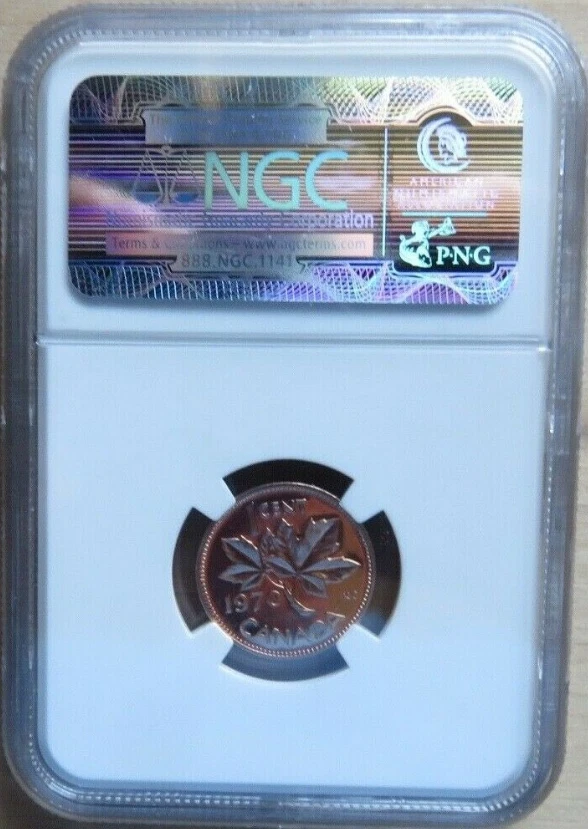 :1970 ELIZABETH-II 1C CENT CANADA NGC PL-66-RD RED BEAUTY LOW-POP HIGHEST-GRADES - Image 2 of 3