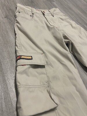 Vintage Kikwear Pants Size 30 Rave Baggy Y2K White Red RARE Kik