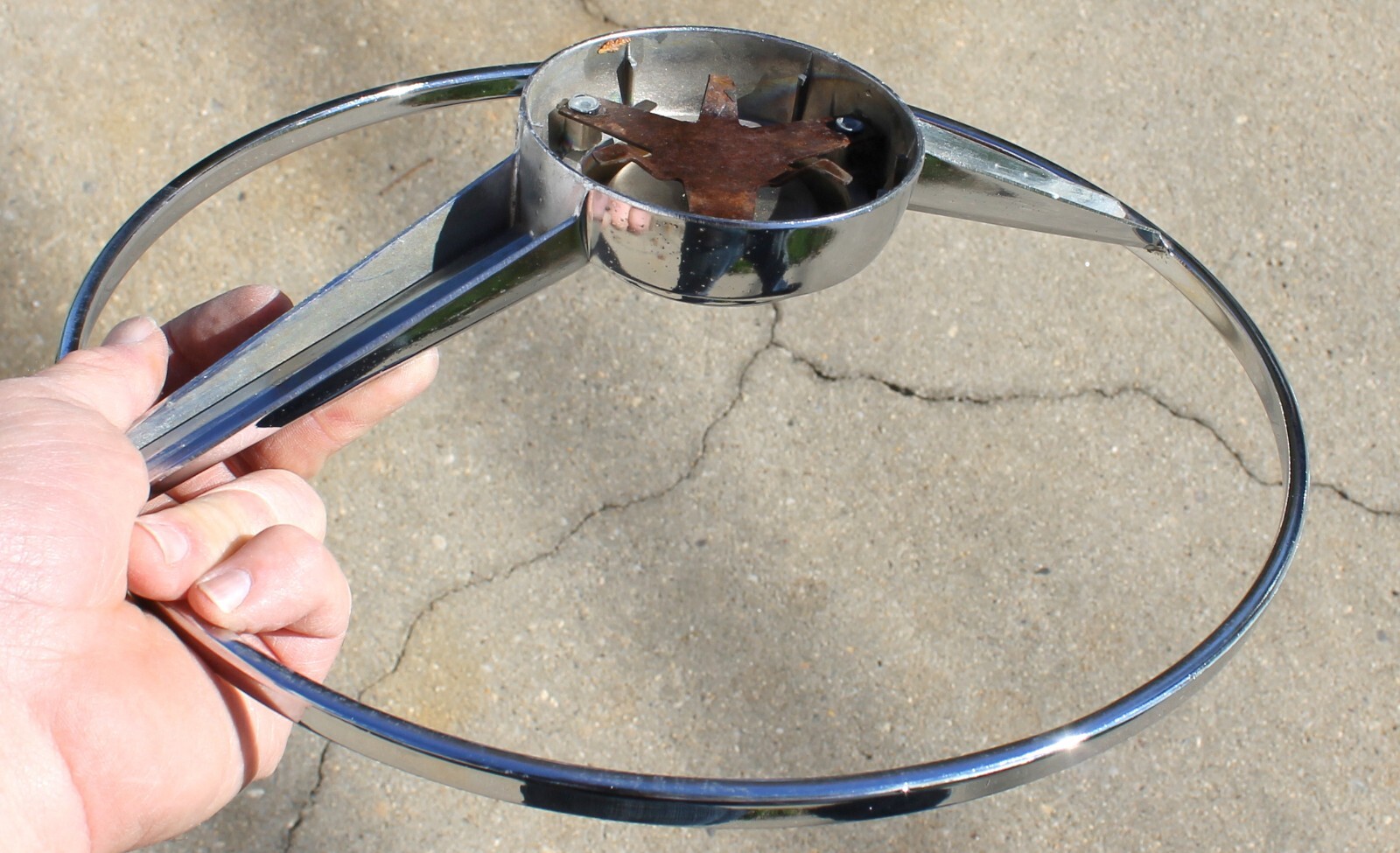 NICE! OEM 1966 Dodge Chrome Horn Ring Button Mopar 2643686 eBay