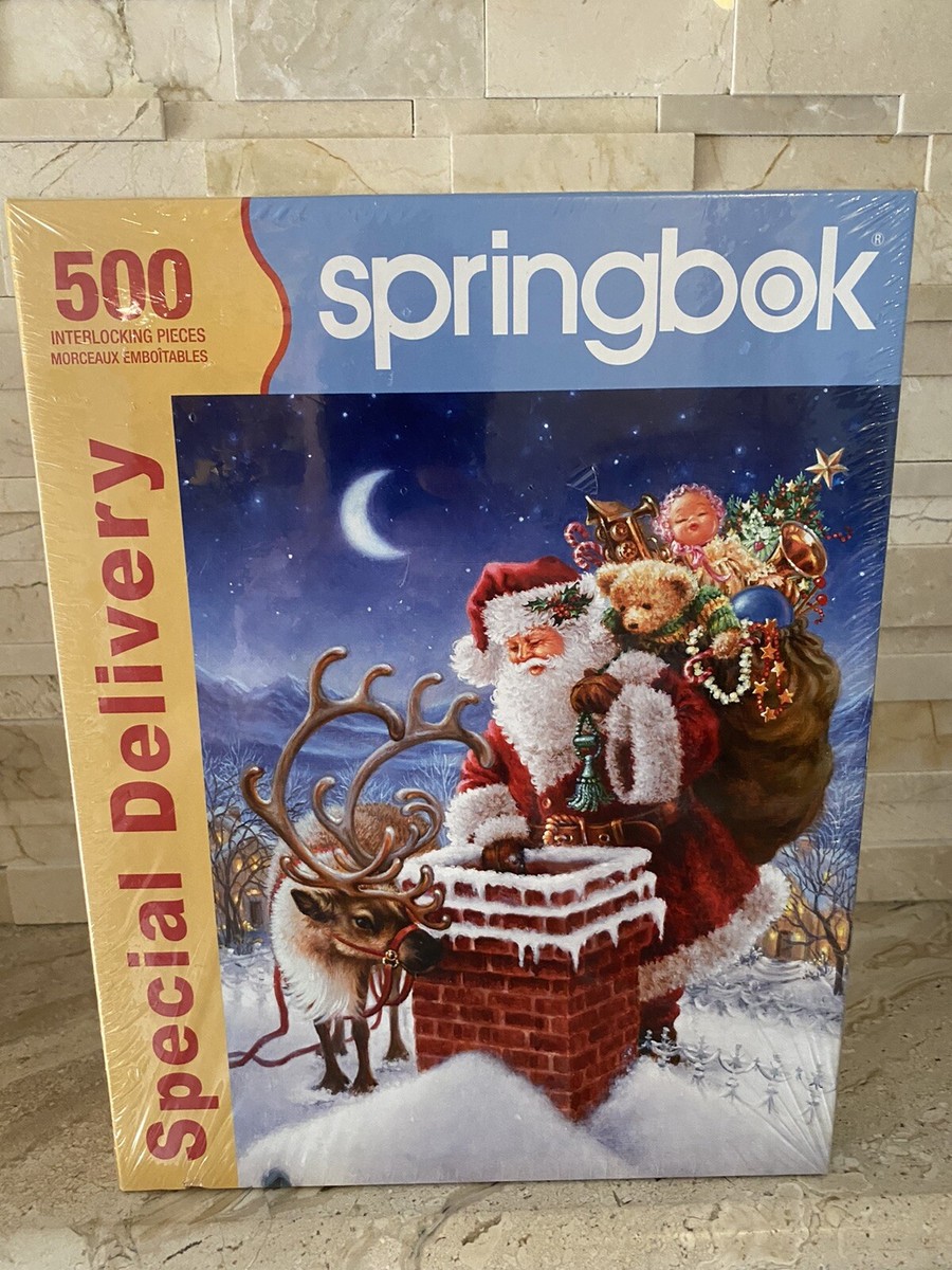 Springbok 500 Teile Puzzle 'Delivering Christmas' – Weihnachtsmotiv, Ideal Für Puzzle-Fans