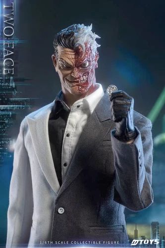 New MTOYS MS013 1/6 Batman Two Face Action Figure Model Double Heads in stock - Imagen 12 de 13