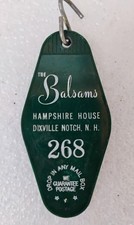 Vintage THE BALSAMS GRAND HOTEL ROOM KEY DIXVILLE NOTCH NH "Green"