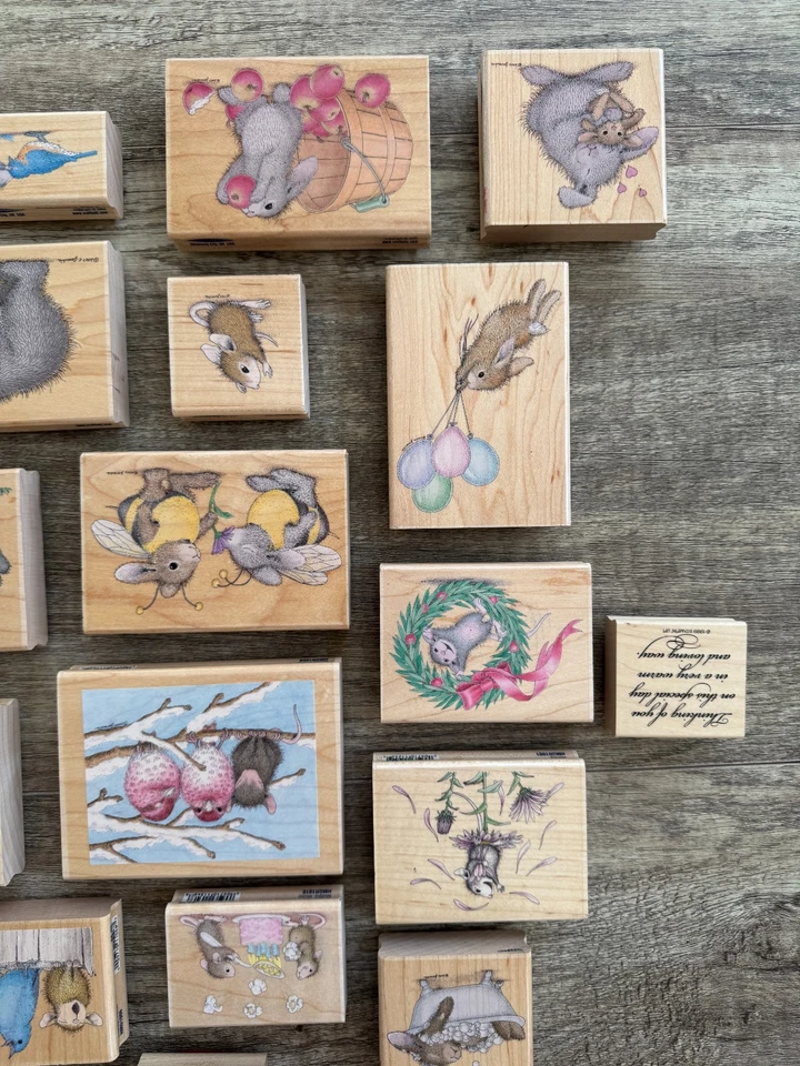 Lote de 24 estampillas de goma House Mouse Designs surtidas retiradas Foto 2 de 4