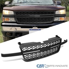 Clip-on Fits 05-06 Silverado 1500 Lt Mesh Style Hood Grille Black Wo Primer