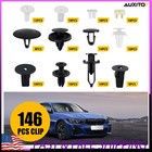 416* Black Door Bumper Fender Hood Trims Fastener Clip Assortment Retainer Parts