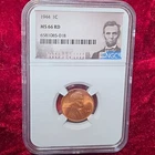1944 Lincoln Wheat Small Cent NGC MS66 RD Copper Cert 6581085-018