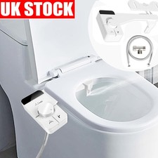 Bidet Toilet Seat Attachment Self Cleaning Dual Nozzle Bathroom Water Spray UK